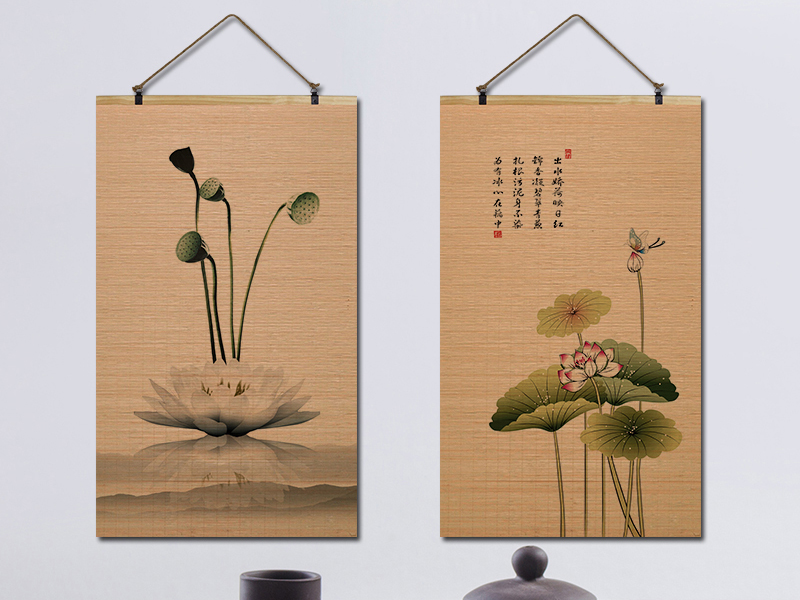 竹簾掛畫(huà)